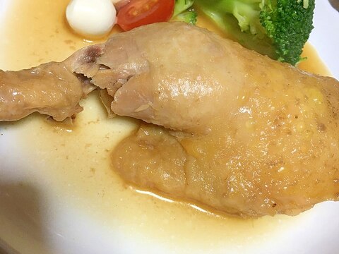 クリスマスに簡単骨付きモモ肉のすっぱ煮